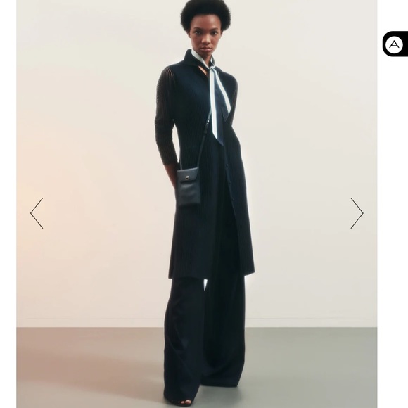 AKRIS silk structured lines knit coat / long cardigan -NEW W/TAGS.CURRENT SEASON - Picture 1 of 11